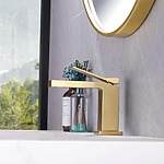 Umývadlová batéria REA DUET - zlato, nízka – Obrázok 7