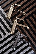 Umývadlová batéria REA Monaco - Gold Brush, vysoká – Obrázok 3