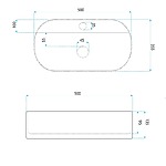 Umývadlo na dosku Rea Marcela 50 Kallisto – Obrázok 2
