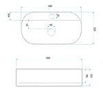 Umývadlo na dosku REA Marcela 50 Vanilla – Obrázok 7
