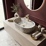 Umývadlo na dosku REA Marcela 60 Ruststone – Obrázok 2