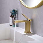 Umývadlová batéria REA DUET - zlato, nízka – Obrázok 2