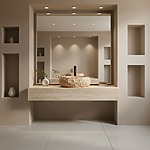 Umývadlo na dosku Mika Light  Terracotta – Obrázok 9