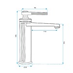 Umývadlová batéria REA Monaco - zlato, Low – Obrázok 11