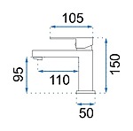 Umývadlová batéria REA FENIX - zlato, nízka – Obrázok 6