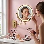 Zrkadlo LED Glow Brush Gold – Obrázok 3