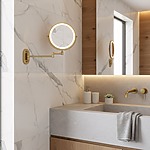 Zrkadlo LED Glow Brush Gold – Obrázok 8