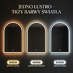 Zrkadlo LED 60x100cm DART GOLD – Obrázok 5