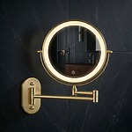 Zrkadlo LED Glow Brush Gold – Obrázok 2