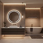 Zrkadlo LED 100cm Modern – Obrázok 6