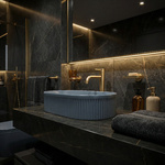 Umývadlo na dosku REA Vanda Blueberry  Matt – Obrázok 5