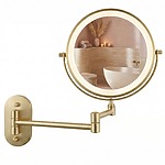 Zrkadlo LED Glow Brush Gold