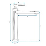Umývadlová batéria REA Monaco - Chrome, vysoká – Obrázok 13