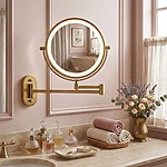 Zrkadlo LED Glow Old Gold