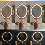 Zrkadlo LED Glow Old Gold – Obrázok 5