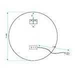 Zrkadlo LED 50cm MMJ BRUSH COPPER – Obrázok 10