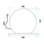 Zrkadlo LED HOLLYWOOD L. Gold 50 cm – Obrázok 7