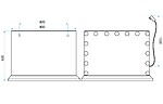 Zrkadlo LED HOLLYWOOD Black 80x60 – Obrázok 10