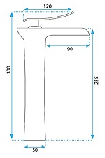 Umývadlová batéria REA Laguna Brush Copper high – Obrázok 10