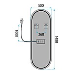 Zrkadlo LED 150x50cm MOL-OV – Obrázok 11