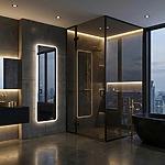 Zrkadlo LED 150x50cm MOL-SQ – Obrázok 2