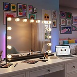Zrkadlo LED HOLLYWOOD Black 80x60 – Obrázok 2