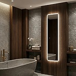 Zrkadlo LED 150x50cm MOL-SQ – Obrázok 4