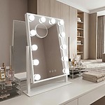 Zrkadlo LED HOLLYWOOD White 30x40 – Obrázok 4