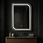 Zrkadlo LED ZONE 80X60  GOLD BRUSH – Obrázok 4
