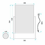 Zrkadlo LED LUMI Black 30x40cm – Obrázok 10