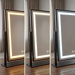 Zrkadlo LED LUMI Black 30x40cm – Obrázok 4