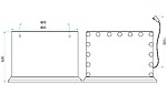 Zrkadlo LED HOLLYWOOD L.Gold 80x60 – Obrázok 12