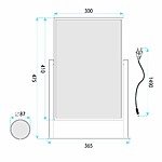 Zrkadlo LED LUMI L.Gold 30x40cm – Obrázok 3