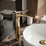 Umývadlová batéria PREMIUM REA Vision Gold High – Obrázok 6