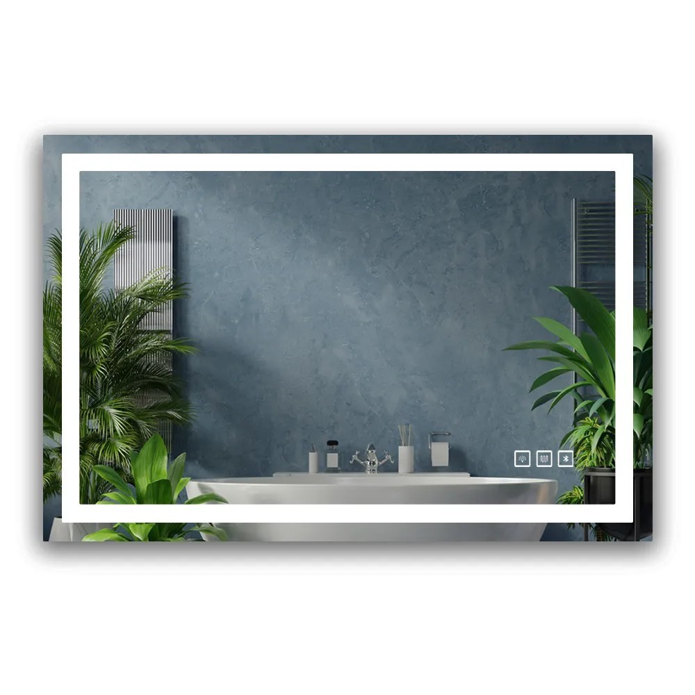 1 Zrkadlo LED 90x60cm PRO SQR BLUETOOTH – Obrázok 1