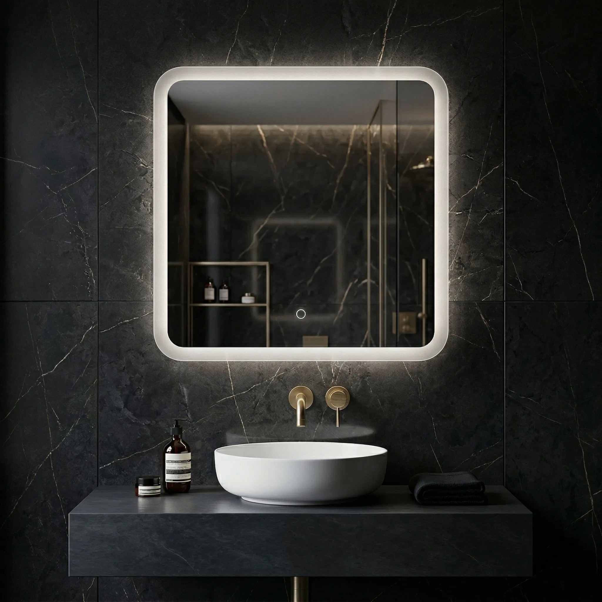 1 Zrkadlo LED 70x70cm TOP-2 – Obrázok 1