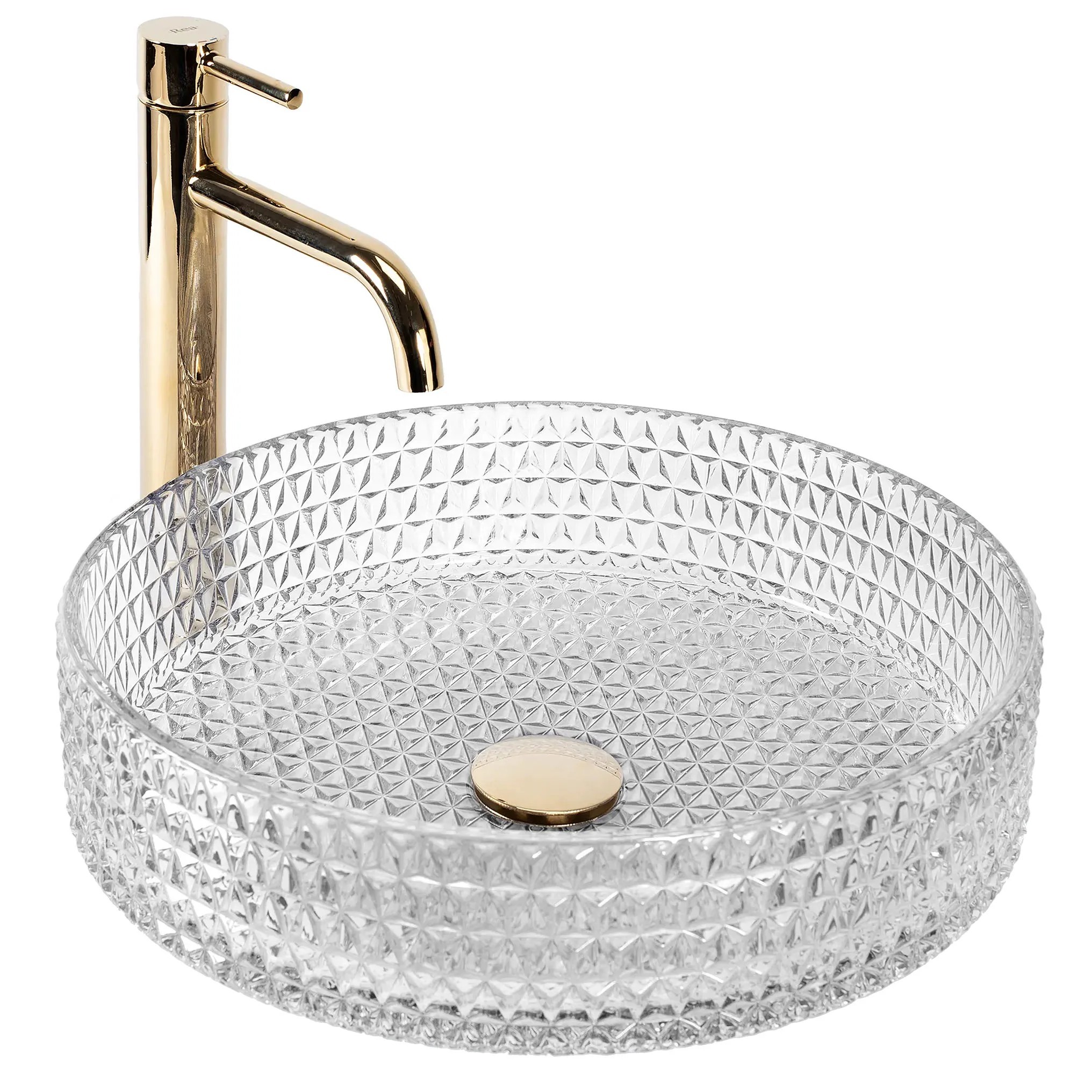 1 Umývadlo na dosku Rea Cristal Transparent 39 – Obrázok 1