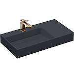Umývadlo REA Archi 90 CM Grey MATT na dosku - konglomerát