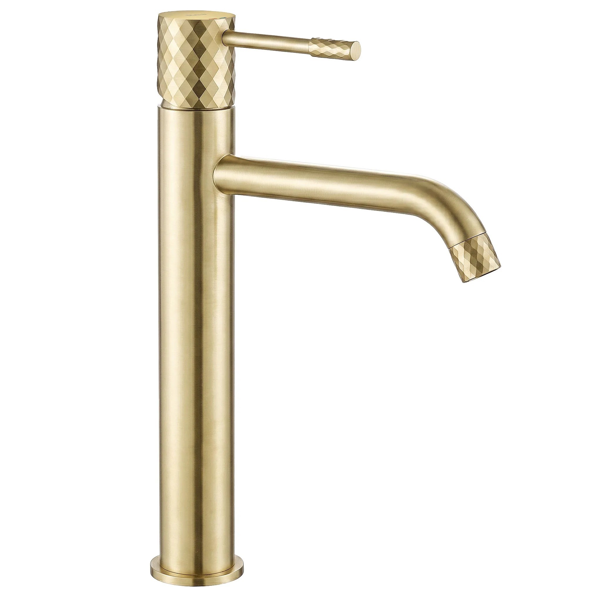1 Umývadlový faucet Rea Lungo Diamond Brush Gold vysoký – Obrázok 1