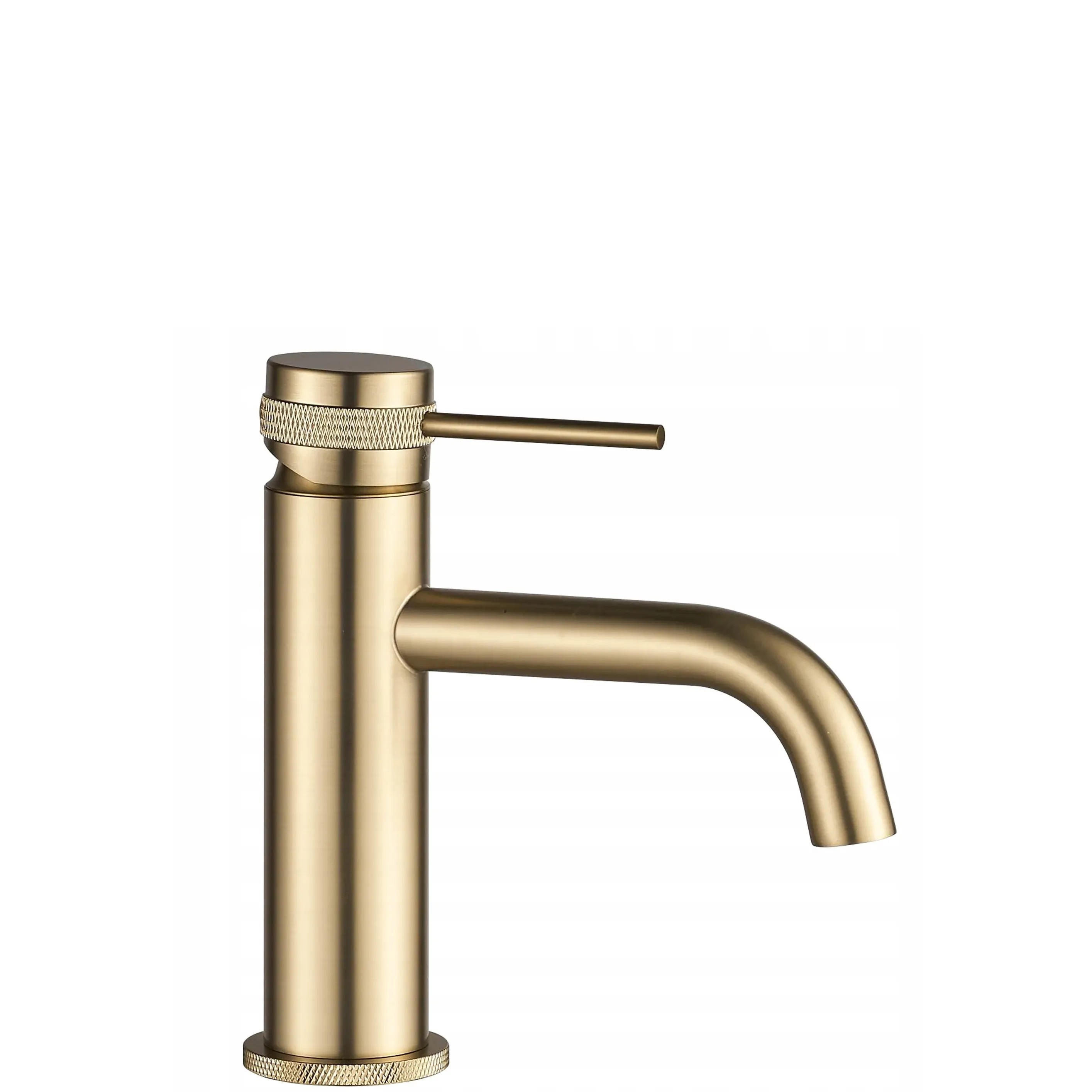 1 Umývadlová batéria REA Lungo Grip - brúsené zlato, nízka – Obrázok 1