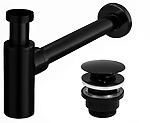 Umývadlový sifón Klik-Klak Universal Rea Black Matt