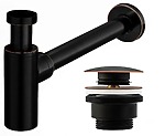 Umývadlový sifón Klik-Klak Universal Rea Black Aged