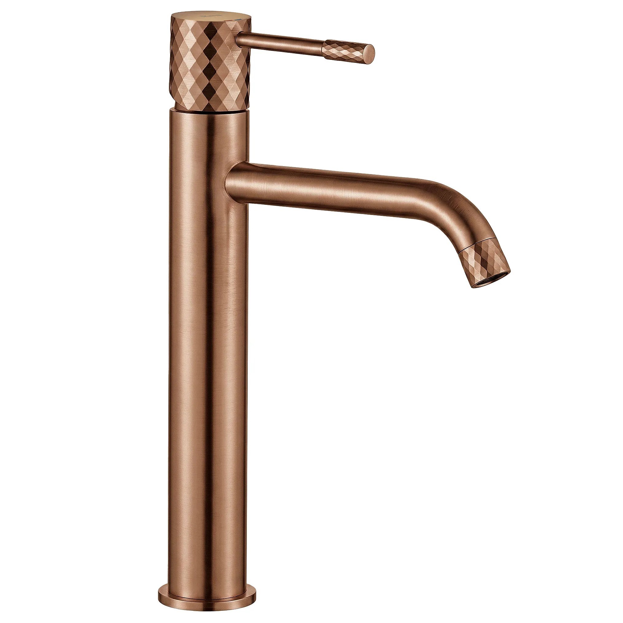1 Umývadlový faucet Rea Lungo Diamond Brush Copper vysoký – Obrázok 1