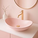Umývadlo na dosku REA ROYAL Powder Pink Matt – Obrázok 10