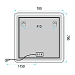 Zrkadlo LED 70x70cm TOP-2 – Obrázok 10