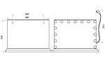 Zrkadlo LED HOLLYWOOD White 80x60 – Obrázok 10