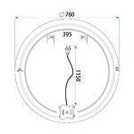 Zrkadlo LED 80cm Modern – Obrázok 11