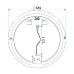 Zrkadlo LED 70cm Modern – Obrázok 11