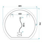 Zrkadlo LED 90cm Fabio – Obrázok 11