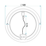 Zrkadlo LED 60cm Modern – Obrázok 11